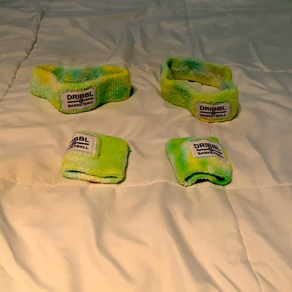Tie dye basketball headband set